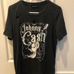 Distressed Johnny Cash tee